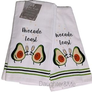 Avocado Toast 🥑🥂 kitchen Towel set of 2 💯 Cotton